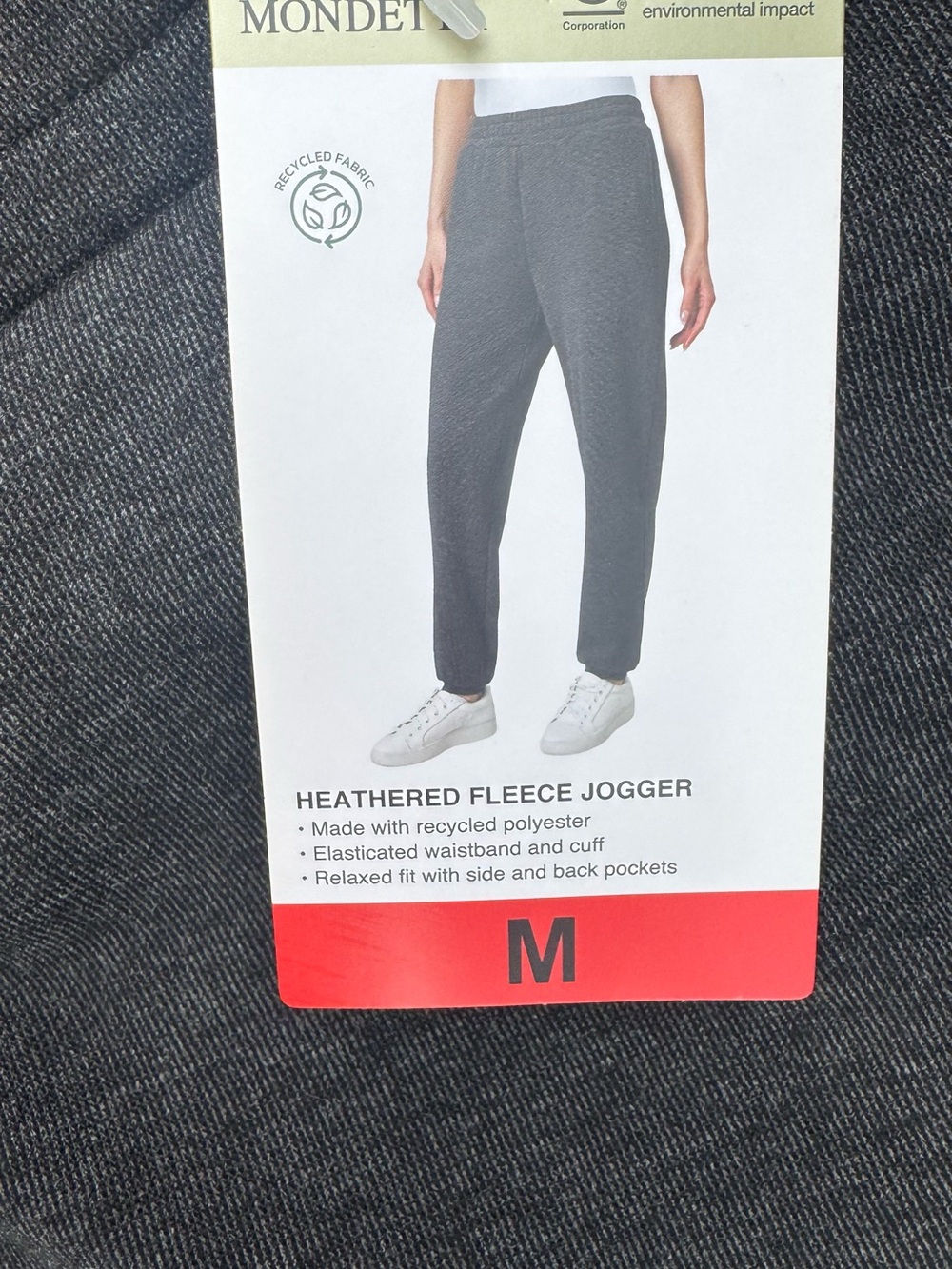 Mondetta Heathered Fleece Jogger Pants - Dark Gray
